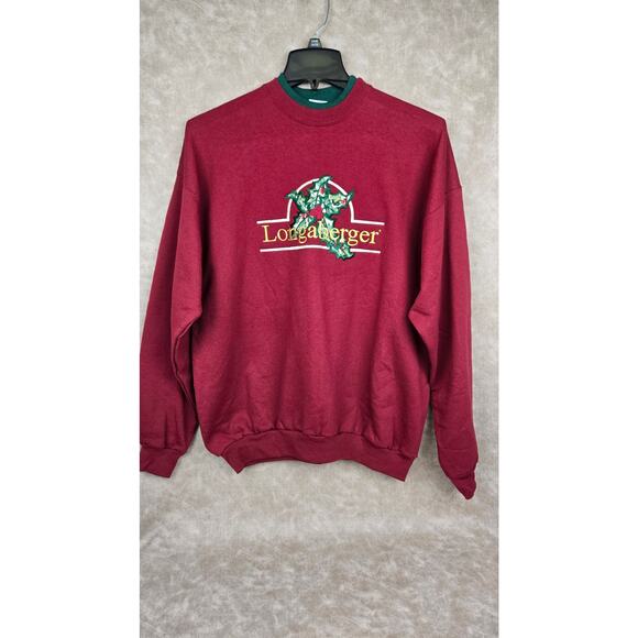 Longaberger Basket Holly Sweatshirt ~ Homestead XL Top Christmas Holiday - Picture 2 of 3